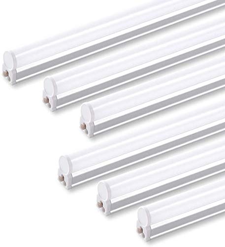 6 Pack LED T5 Integrated Single Fixture (3000k Warm White / 4 Feet-6 Power Cords)