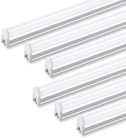 6 Pack LED T5 Integrated Single Fixture (3000k Warm White / 4 Feet-6 Power Cords)