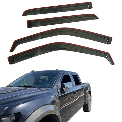 Rain Guards Compatible with Ford F150 Crew Cab 2015 (for Inchannel F150 Crew Cab 2015-2020)