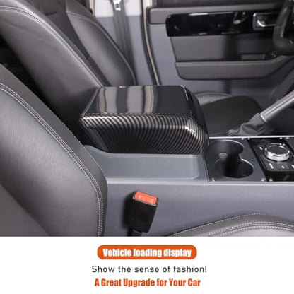 Armrest Box Cover Center Console Pad Compatible with INEOS Grenadier 2020 (Carbon Fiber)