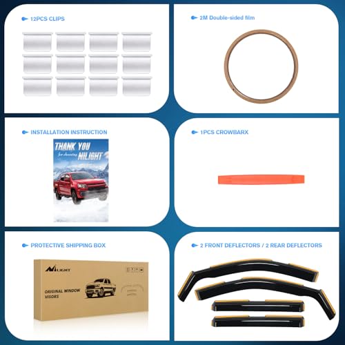 in Channel Rain Guards for Silverado (Chevy Silverado 1500 Crew Cab 2019-2026)