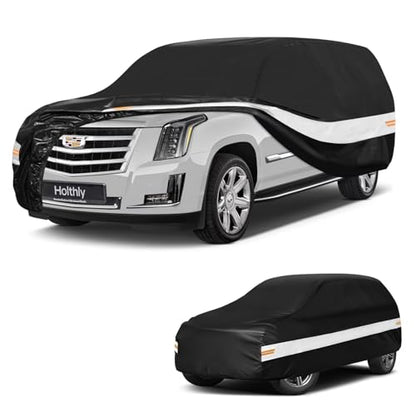10 Layers SUV Car Cover Custom Fit for Cadillac Escalade ESV (Black Gray / Custom Fit for Cadillac Escalade ESV)