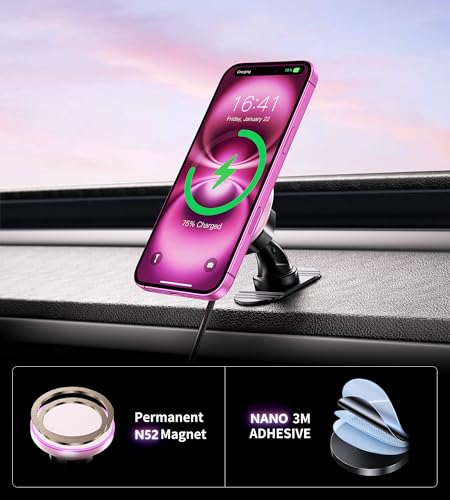 for Magsafe Car Mount Charger (Pink)