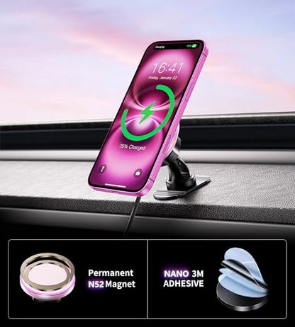 for Magsafe Car Mount Charger (Pink)