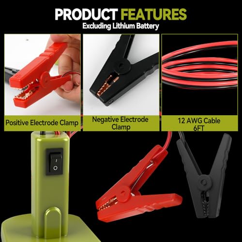 Jumper Cables Adapter Compatible with Ryobi 18V Battery