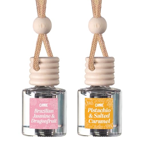 CANDECraftCo 2 Pack Hanging Car Air Freshener Diffuser for Essential Oils