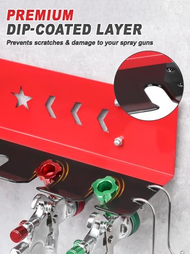 Paint Spray Gun Rack (red)