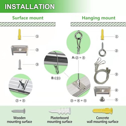 4Pack 8FT LED Shop Light Garage Lights (8FT-4Pack-6000K)