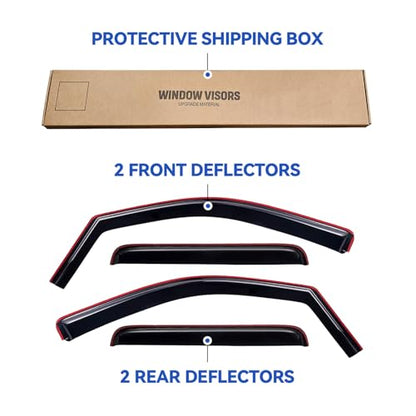 in Channel Window Visors Rain Guards for 2006 (2006-2014 Honda Ridgeline)