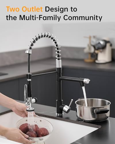 Kitchen Sink Faucet (Black&Chrome)