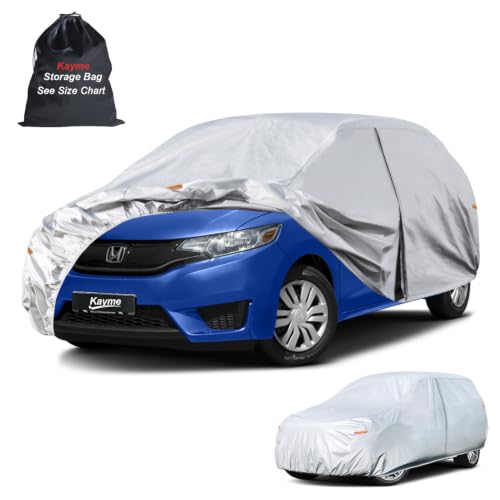 Hatchback Car Cover See Vehicle Size Chart for Accurate Fit (Aluminum-Silver / 4 H1 Fit Hatchback-Length (Up To 163"))