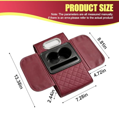 Car Center Console Cover (Burgundy)
