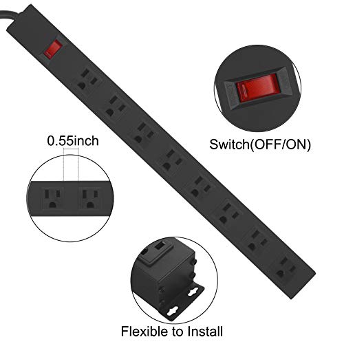 HHOSET Heavy Duty Long 8 Outlets