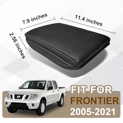 Armrest Cover for Nissan Frontier 2005 (7) 05-21 |Frontier| Black, +Thick)