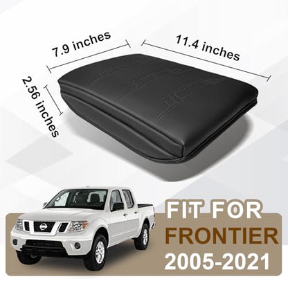 Armrest Cover for Nissan Frontier 2005 (7) 05-21 |Frontier| Black, +Thick)