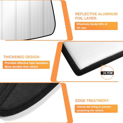 Windshield Sun Shade Compatible for Toyota Tacoma 2016 (FOR | Thickened Toyota Tacoma 2016-2023)