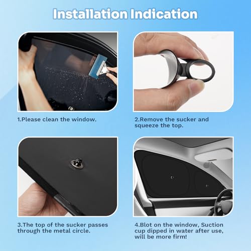 Car Window Shades for 2025 2026 New Tesla Model Y Juniper Accessories with No (FOR | Model Y Juniper 25-26 with Suction)