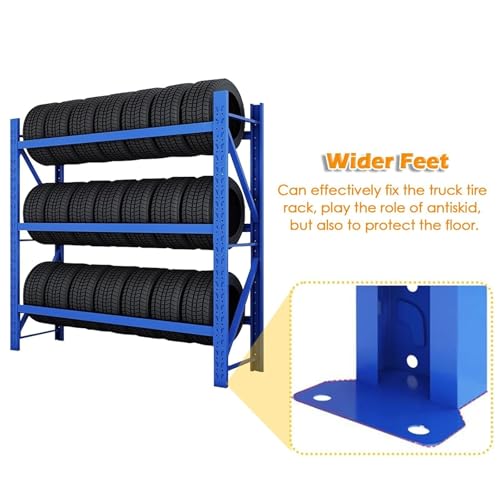 Adjustable Height Tire Storage Rack for Garage (59x19.6x78.7in)