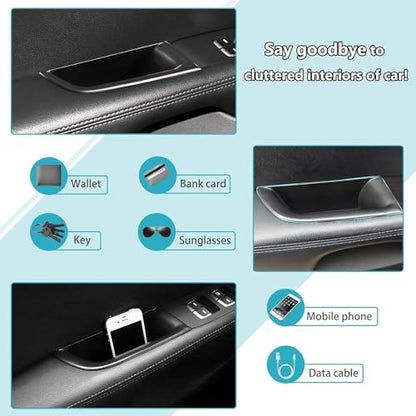 Front & Rear Door Storage Box Compatible with Kia Sorento 2016 (Front+Rear Door Storage Box)