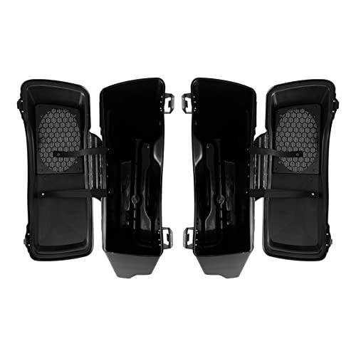 Motorcycle Saddlebags 5" Stretched Extended Hard Saddle BagsW (5" Extended / Stretched W/ Black Latches)