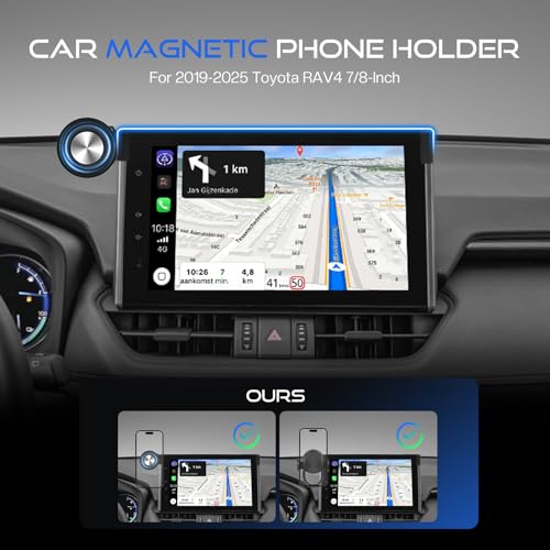 Magnetic Car Phone Holder for 2019 (Auto-Look+Magnetic / Toyota RAV4 2019-2025(7/8-In))