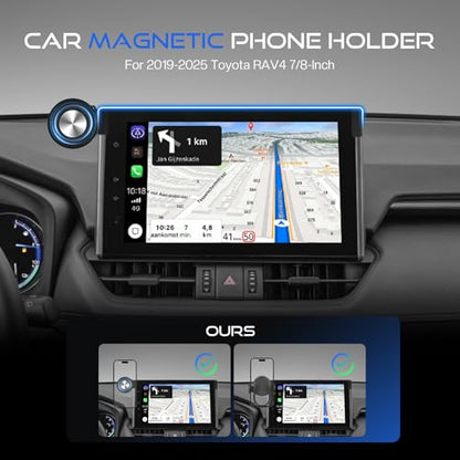 Magnetic Car Phone Holder for 2019 (Auto-Look+Magnetic / Toyota RAV4 2019-2025(7/8-In))