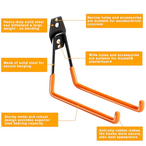 Heavy Duty Garage Hooks for Hanging (7.4 Inch)
