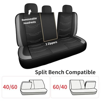 Car Seat Cover (N2 Black Gray / Full Set)