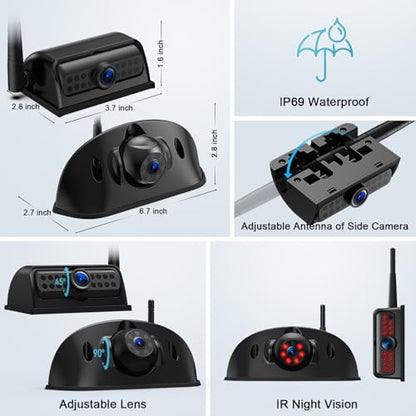 1080P 10" Wireless 4 Backup Camera System for Furrion Pre (10" 4-Cam)