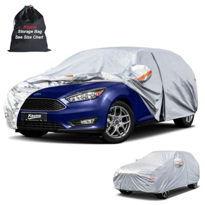 Hatchback Car Cover See Vehicle Size Chart for Accurate Fit (Aluminum-Silver / 4 H2 Fit Hatchback-Length (164" To 177"))