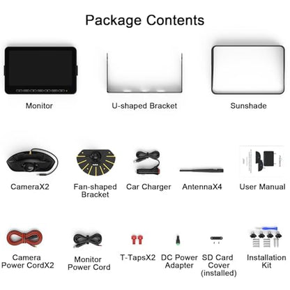 1080P 10" Wireless RV Backup Camera System for Furrion Pre (10" 2-Cam)