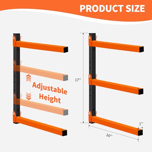 Heavy Duty Wall Mounted Lumber Storage Rack (4pack)