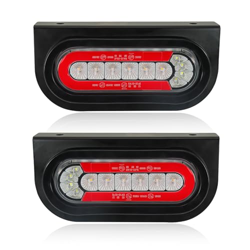 T012 Trailer Lights with Bracket (with Round Metal Box)