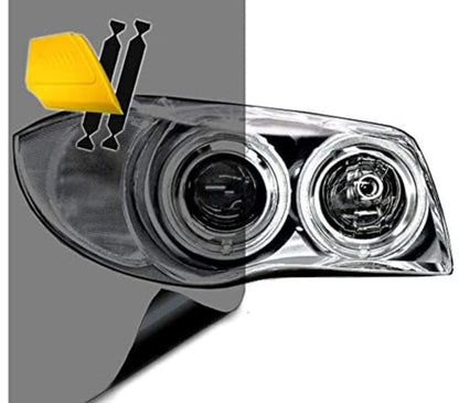 Air Tint Headlight (16" x 48" (w/Tools) / Smoke Black)