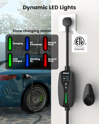 Level 2 EV Charger 24Amp 240V (NEMA 10-30 Plug(J1772))