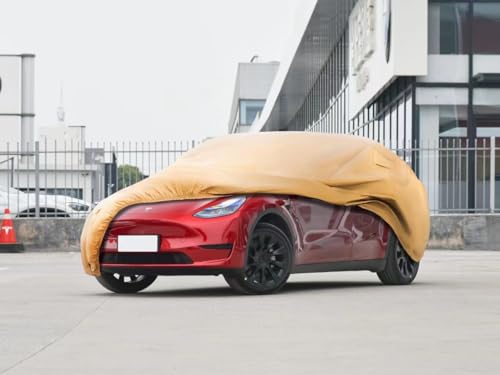 Heavy Duty Outdoor Car Cover Custom Fit for 2020 (Custom Fit Tesla Model Y / brown)
