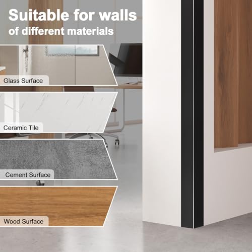 4PCS 45" Black Metal Corner Protectors (4pack-45.0 x 2.0 x 2.0 in / Black)