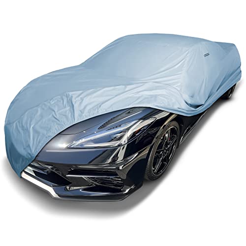 Car Cover for 2020 (Sky Gray / 21. Corvette C8 with High Wing 2020-2026)