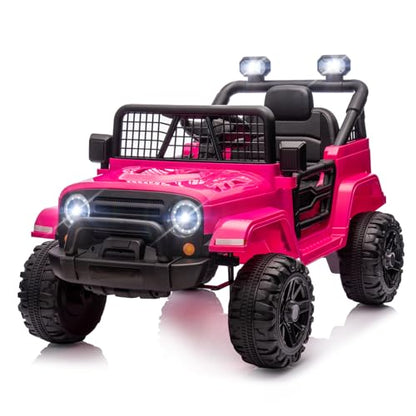 12V Kids Ride on Truck with Remote Control (Hot Pink)