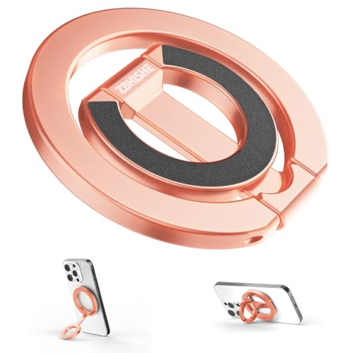 Magnetic Phone Ring Grip for MagSafe Compatible with iPhone Samsung (Rose Gold)