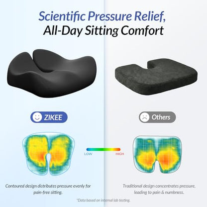 Pioneering Seat Cushion for Pressure Relief (Black)
