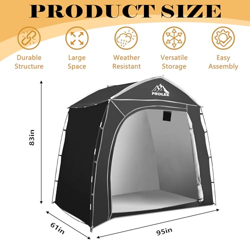 Bike Storage Tent for 4 (Cabin Black - XXL for 4-5 Bikes)