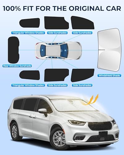 Car Window Shades for Chrysler Pacifica (fit for Chrysler Pacifica/Pacifica Hybrid 17-25)