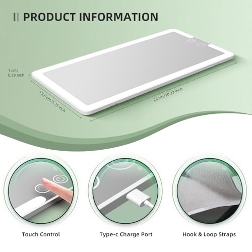 2PCS Car Visor Vanity Mirror with Lights (White / (2pcs))