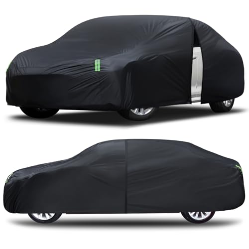 Car Cover Waterproof All Weather for Automobiles Full Exterior Covers Outdoor Rain Sun UV Protection w (A2 Fit Seden Length 178 to 188 inch)