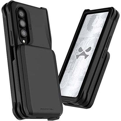 Exec Wallet Case for Galaxy Z Fold 4 with Magnetic Credit Card Holder (Galaxy Z Fold 4 / Black)
