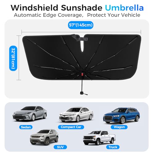 Windshield Sun Shade Umbrella (Medium (57" L x 32" W))