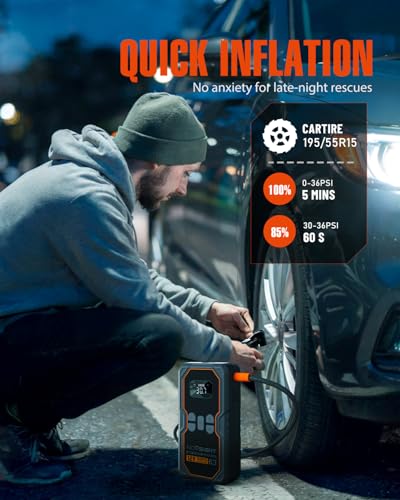 Jump Starter with Air Compressor (G3 Orange)