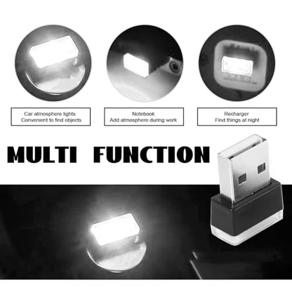 4PCS USB LED Car Interior Atmosphere Lamp (white)