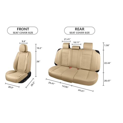Car Seat Covers Full Set (5 Pack / Beige)